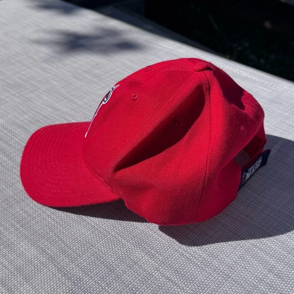 Los Angeles Angels Baseball MLB Hat Cap Radio Am 830 Red Adjustable